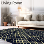 Abstract Woven Net Pattern Rug