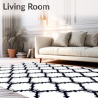 Classic Geometric Chain Link Motif Rug