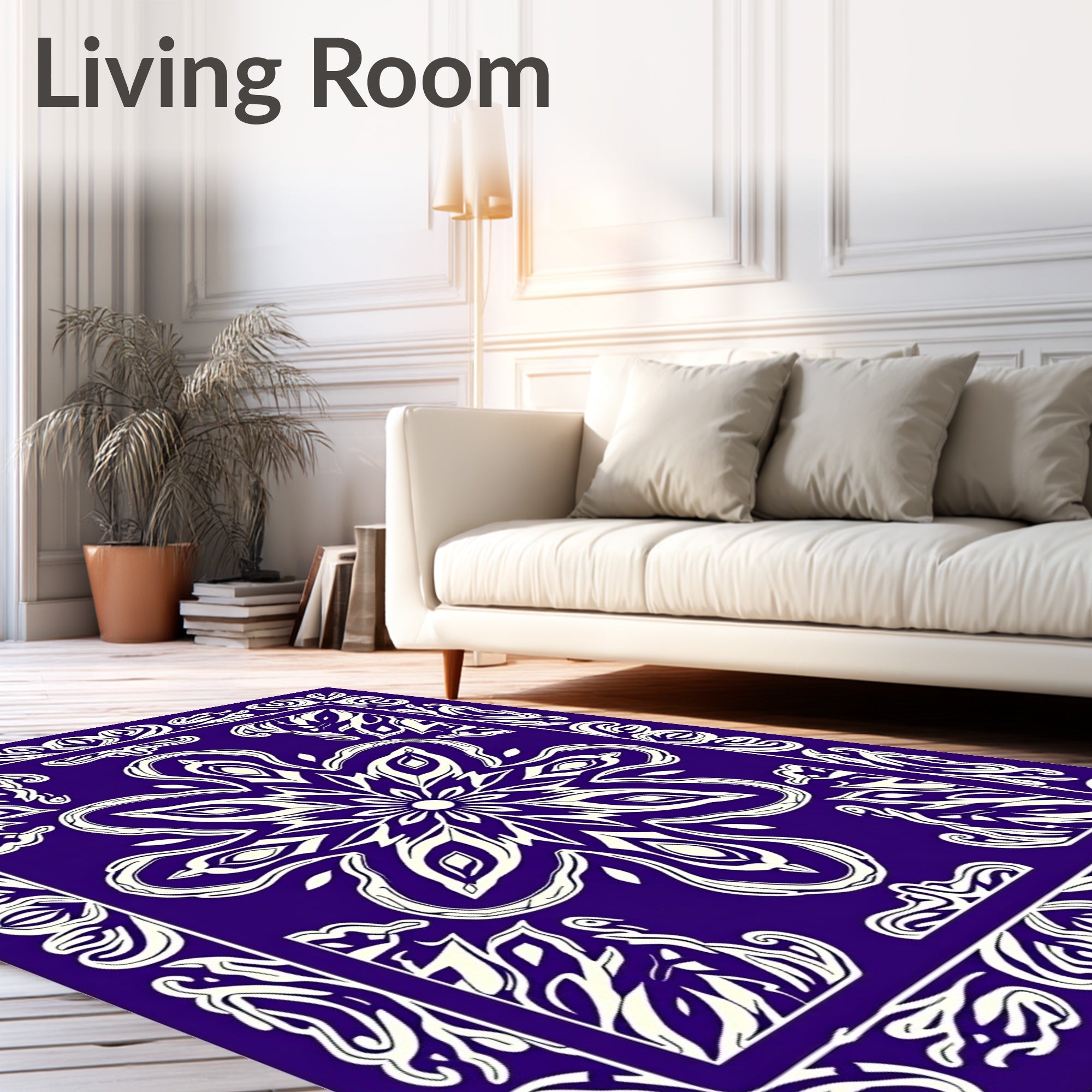 Ornate Floral Starburst Design Rug