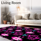 Bold Pink 2 Tone Geometric Pattern Rug