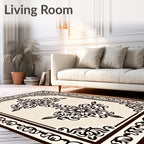 Elegant Scrollwork And Floral Motif Rug
