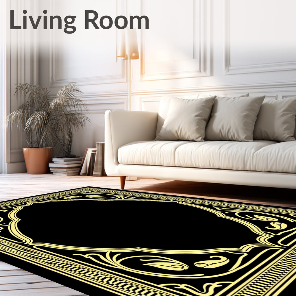 Golden Floral Archway Pattern Rug