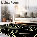 Modern Geometric Fan Pattern Rug
