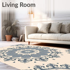 Ornate Floral Mandala Pattern Rug