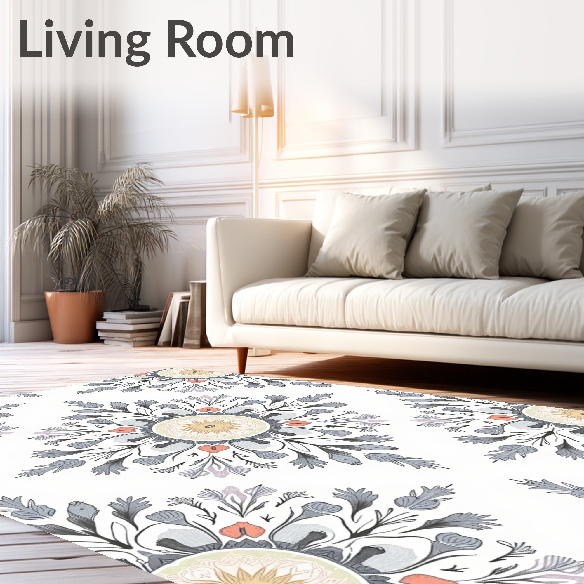 Mandala Floral Botanical Charm Rug