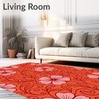 Ornate Floral Pattern Design Rug