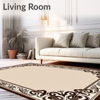 Classic Floral Scroll Scrollwork Design Rug