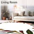 Autumn Leaves Botanical Frame Rug