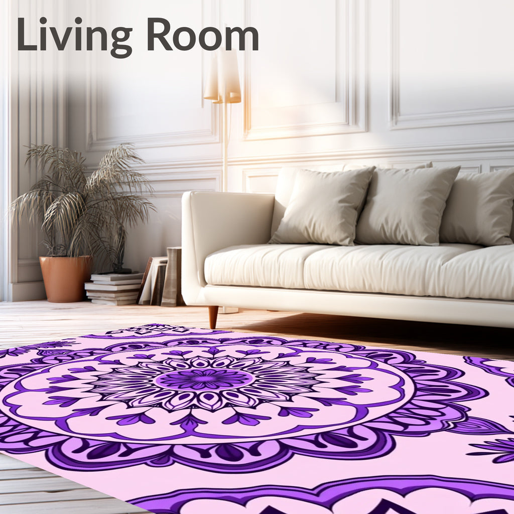 Purple Mandala Pattern Rug