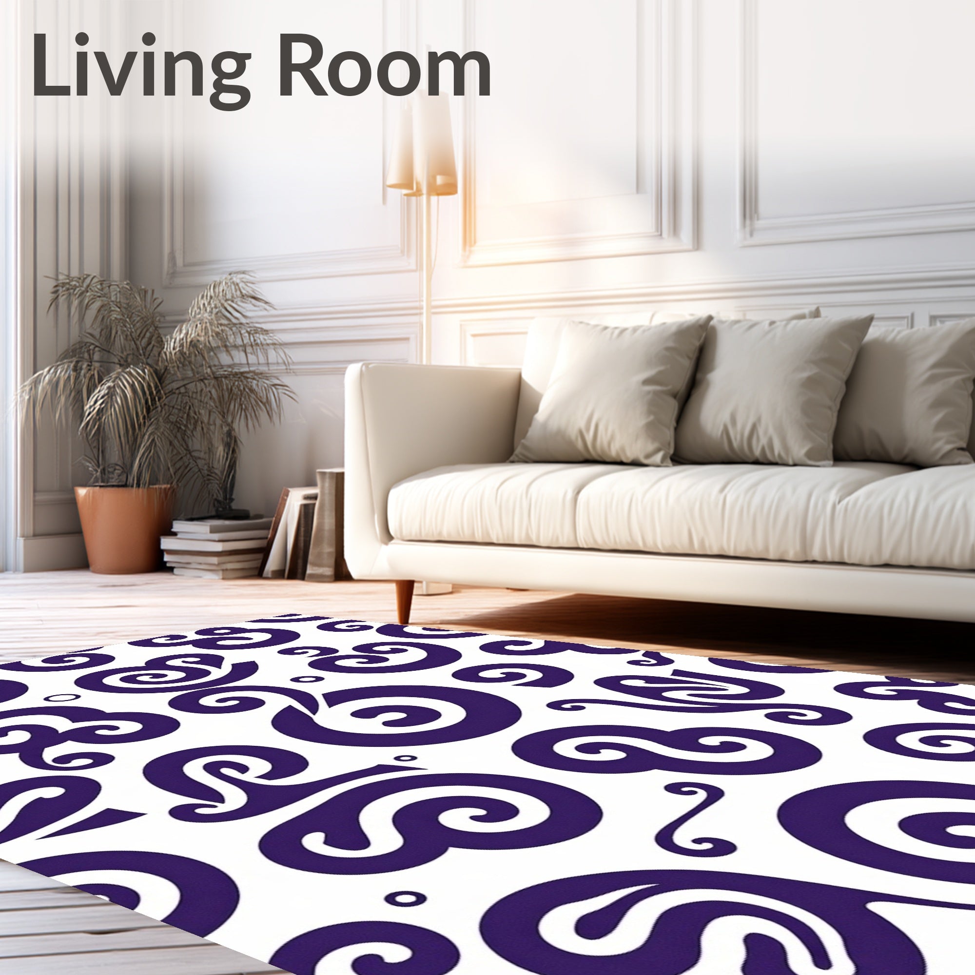 Bold Swirls Abstract Pattern Rug