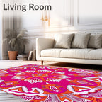 Vibrant Mandala Geometric Pattern Rug