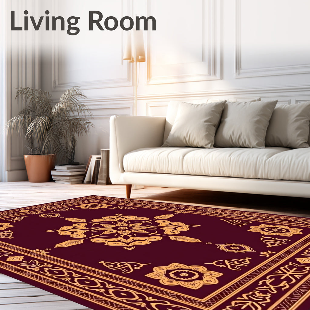 Ornate Floral Geometric Motif Rug