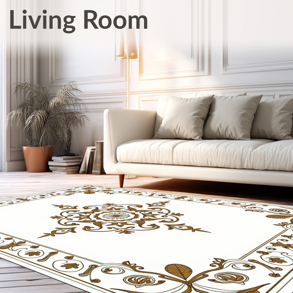 Classic Floral Scrollwork Center Medallion Rug
