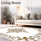 Classic Floral Scrollwork Center Medallion Rug