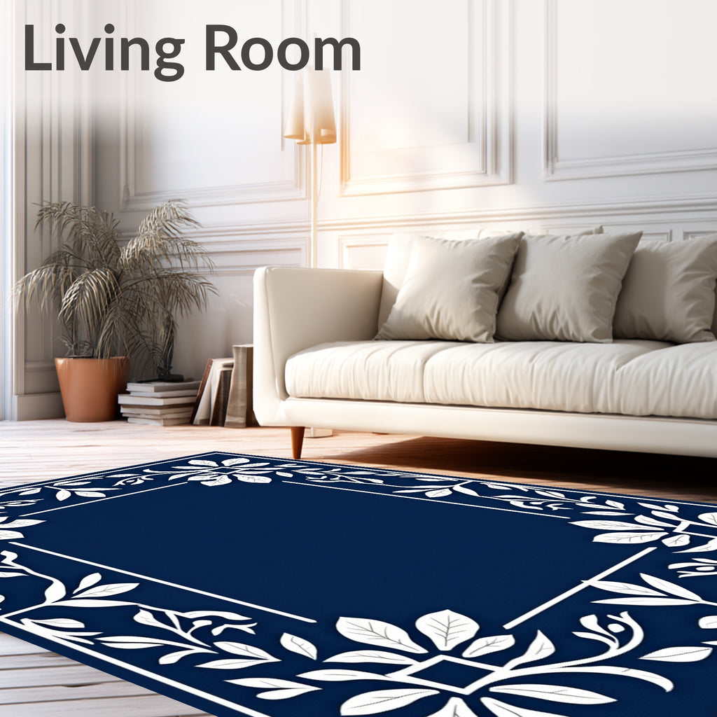 Classic Floral Border Design Rug