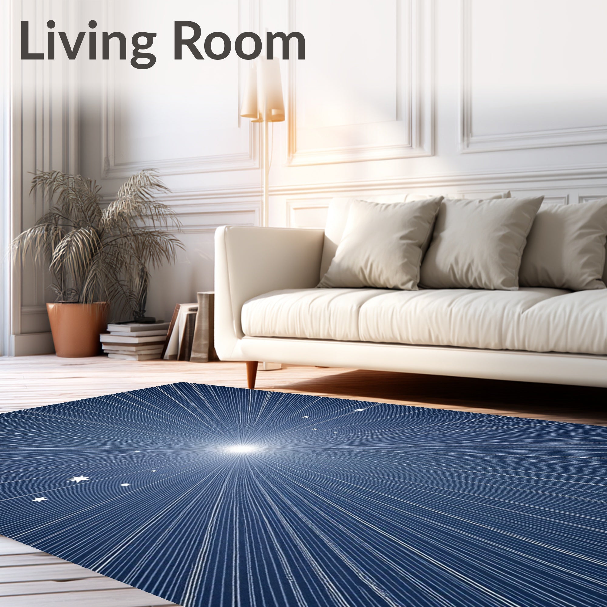 Radiant Starburst With 7 Stars Rug