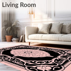 Floral Scrollwork Classic Mandala Design Rug