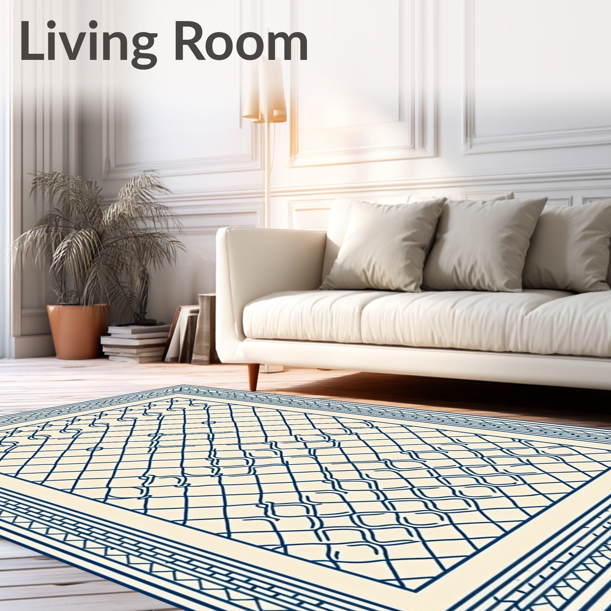 Classic Chain Link Pattern Rug