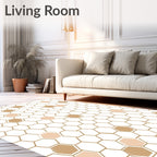 Geometric Hexagon Pattern Design Rug