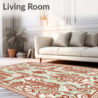 Vintage Floral Scrollwork Pattern Rug