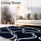 Classic Chain Link Swirl Pattern Rug