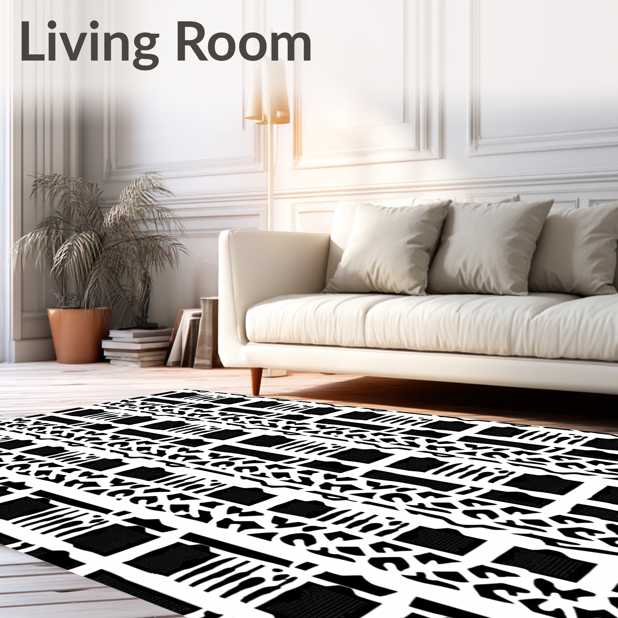 Bold Stripe Leopard Modern Pattern Rug
