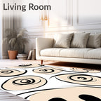 Abstract Swirls With Blush Accents Rug