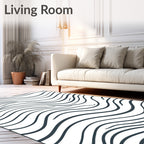 Dynamic Abstract Stripe Pattern Rug