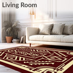 Art Deco Geometric Diamond Pattern Rug