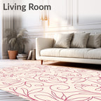 Minimalist floral vine pattern Rug