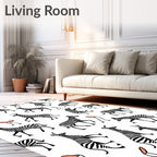 Whimsical Zebra Stripe Pattern Rug