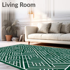 Geometric Maze Pattern Art Rug
