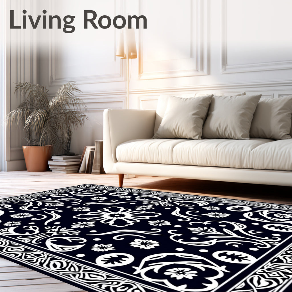 Classic Floral Scrollwork Pattern Rug