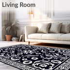 Classic Floral Scrollwork Pattern Rug
