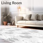 Feather Pattern Natural Texture Rug