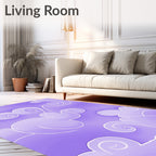 Lavender Swirl Cloud Pattern Rug