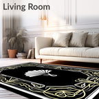 Art Deco Style Fan Emblem Rug