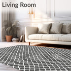 Textured Diamond Pattern Design Rug
