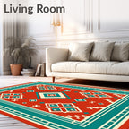 Bold Geometric Traditional Pattern Rug