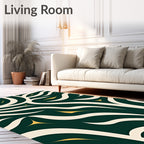 Abstract Organic Swirl Pattern Rug