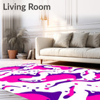 Vibrant Ink Splatter Abstract Design Rug