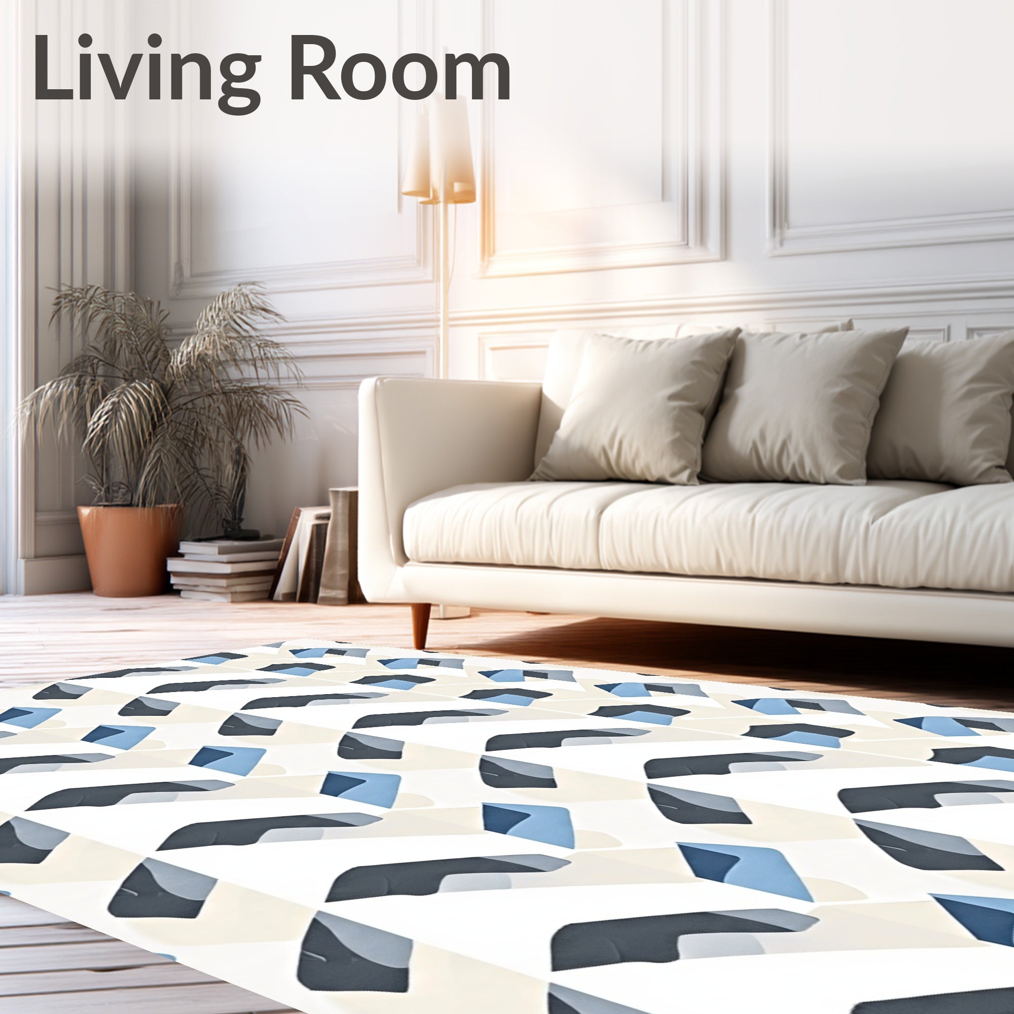 Geometric Chevron Pattern Rug