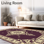 Antique Laurel Medallion Decorative Rug