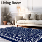 Intricate Ornate Symmetry Pattern Rug