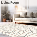 Geometric Square Outline Pattern Rug
