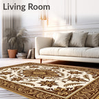 Intricate Floral Medallion Pattern Rug