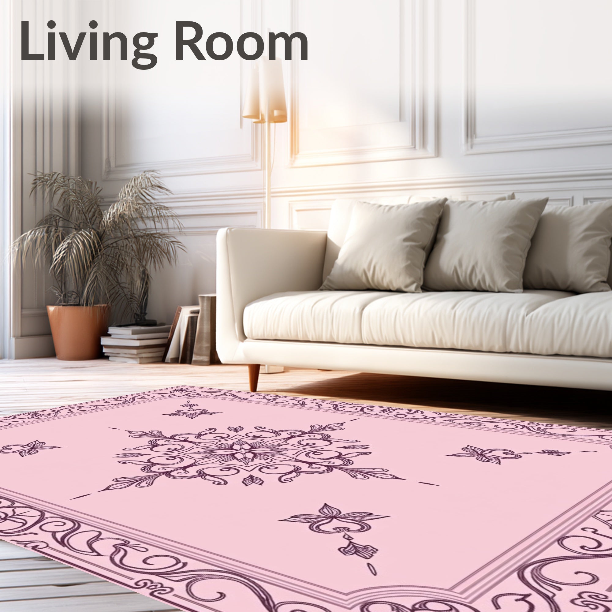 Ornate Floral Mandala Design Rug