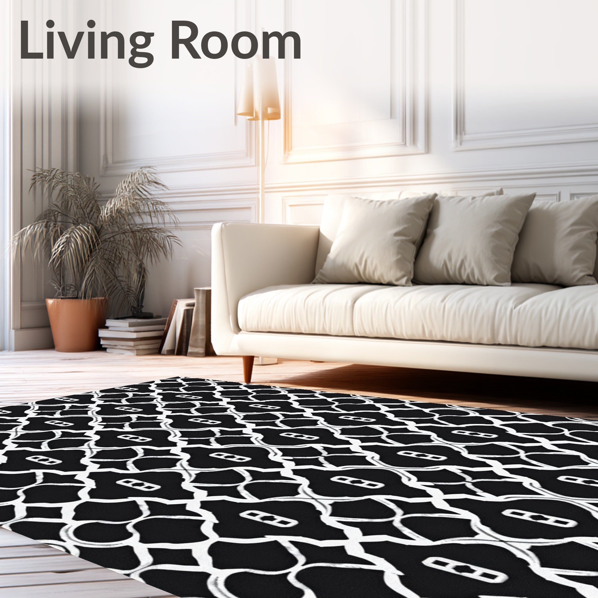 Monochromatic Lattice Pattern Rug