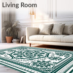 Intricate Floral Mandala Pattern Rug