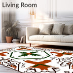Ornate Geometric Abstract Design Rug